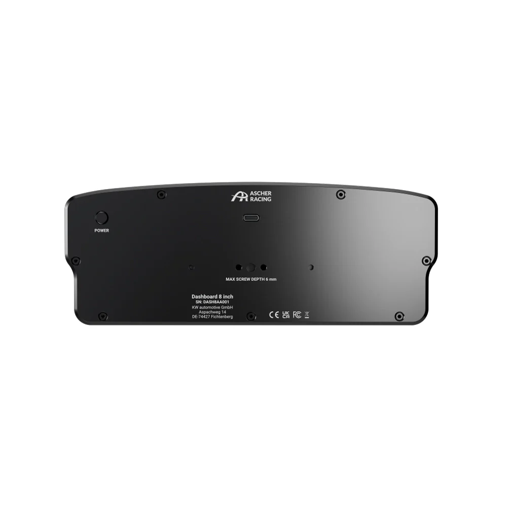 Ascher Racing 8" Dashboard | Official SimHub Integrated Touch Screen - Image 4