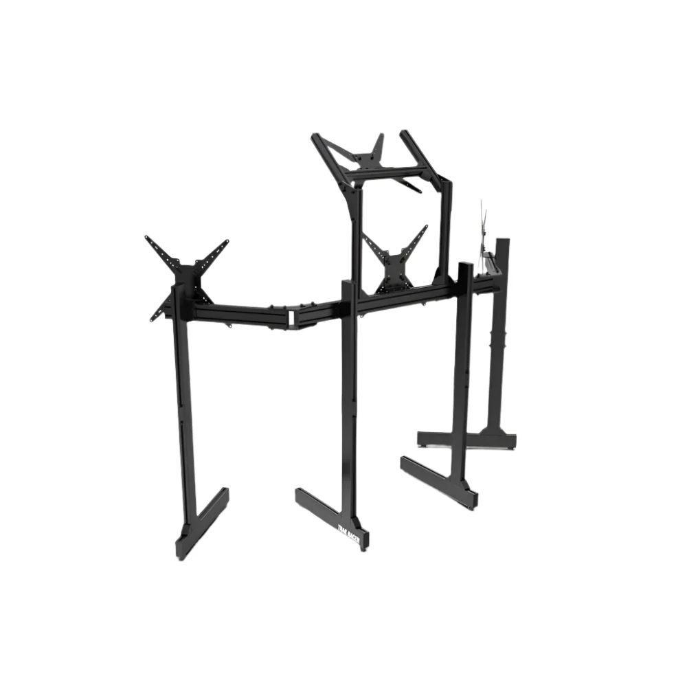 Freestanding Quad (4) Monitor Stand with Extra Leg Supports - Image 5