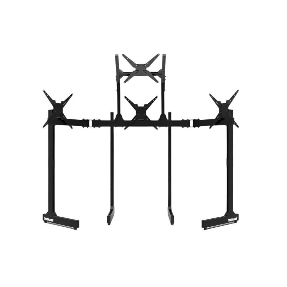 Freestanding Quad (4) Monitor Stand with Extra Leg Supports - Image 6
