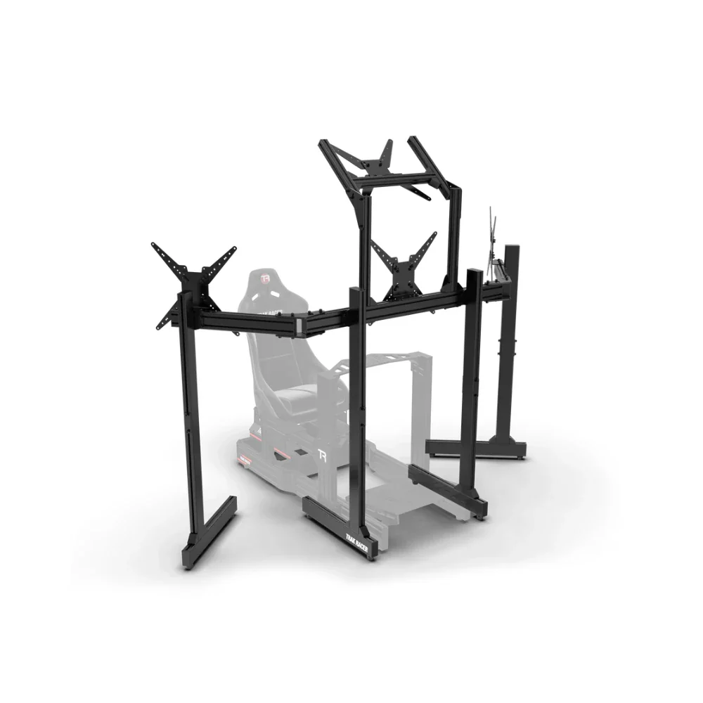 Freestanding Triple (3) Monitor Stand with Extra Leg Supports - Image 2