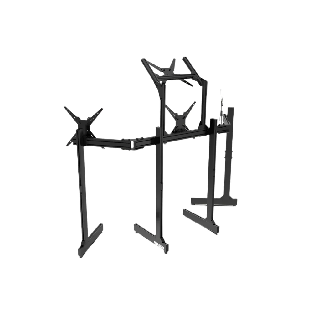 Freestanding Triple (3) Monitor Stand with Extra Leg Supports - Image 4