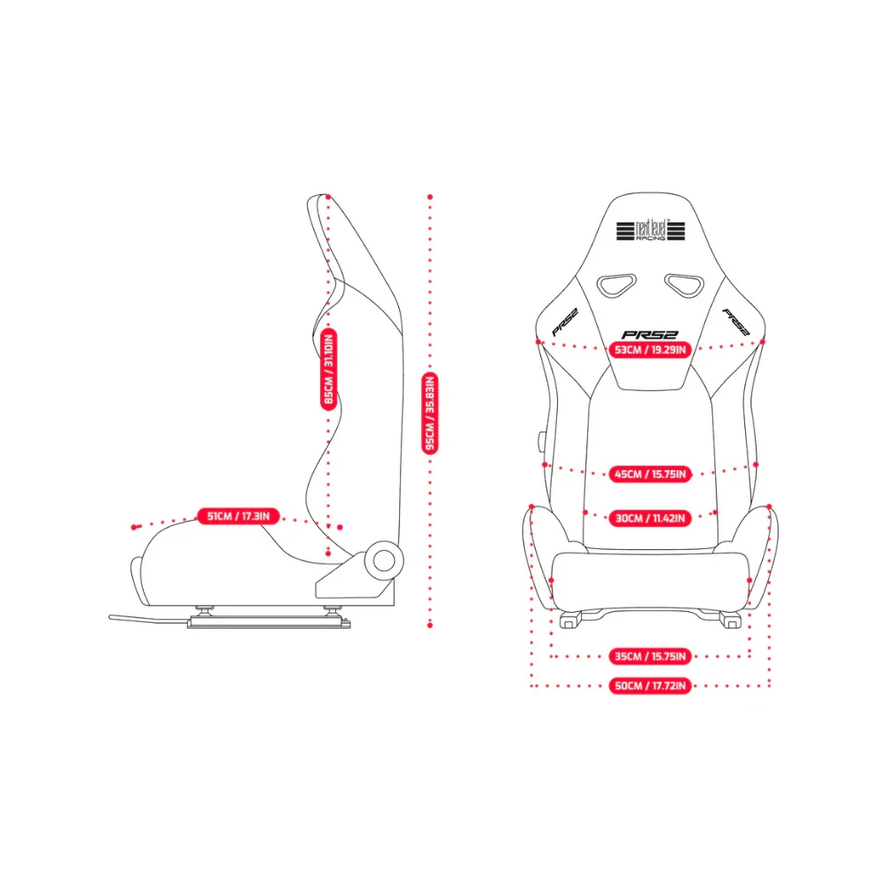 Next Level Racing PRS2 Performance Reclining Sim Racing Seat - Image 8