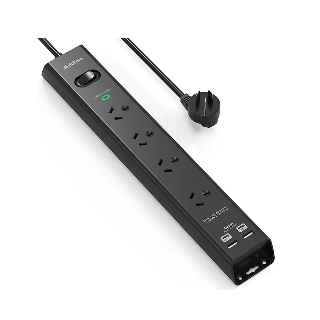 Power Board | Cockpit Mountable | 4 Outlets + 4 USB Ports | Surge Protection