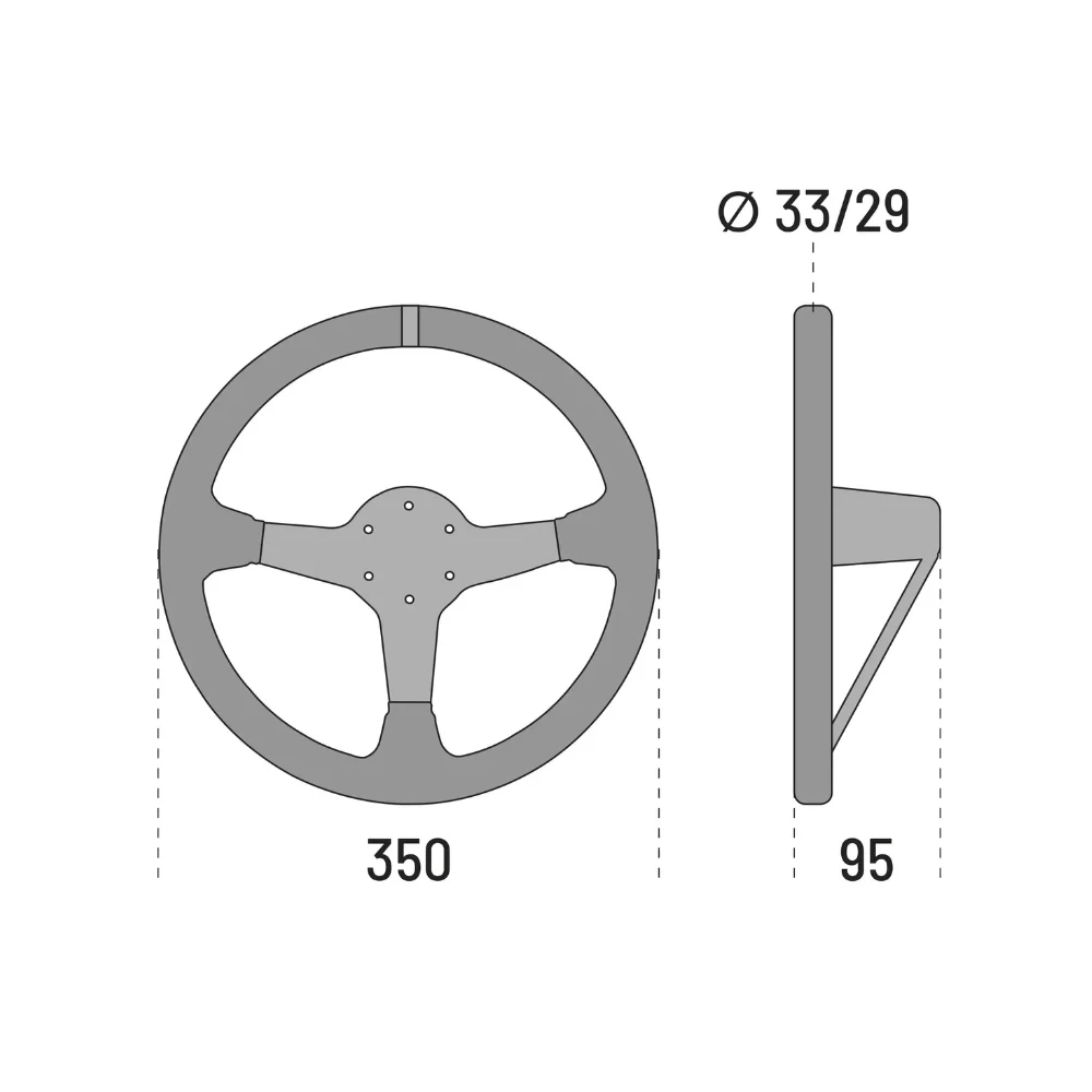 Sparco Steering Wheel - R325 - SUEDE - Image 3