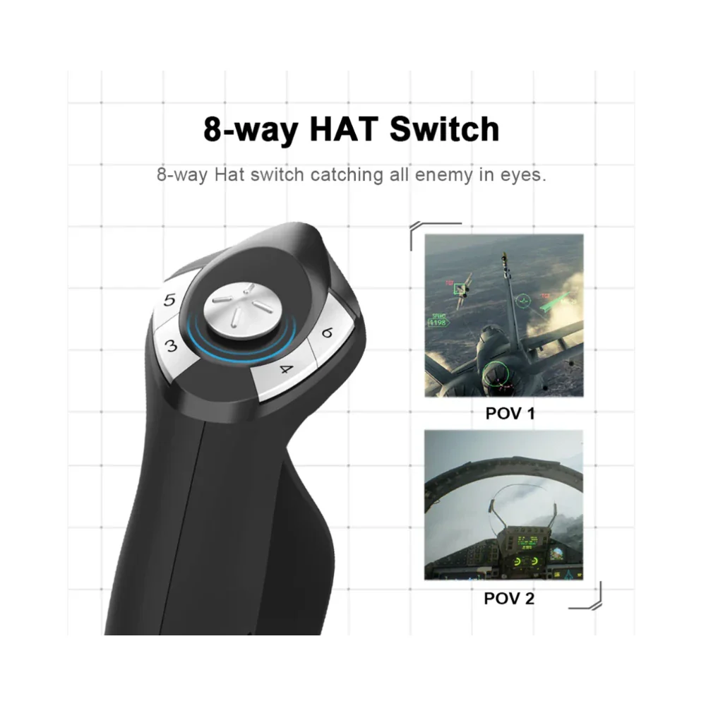 PXN-2119 PRO Black Wired Flight Stick for PC, Xbox One and PS4 - Image 11