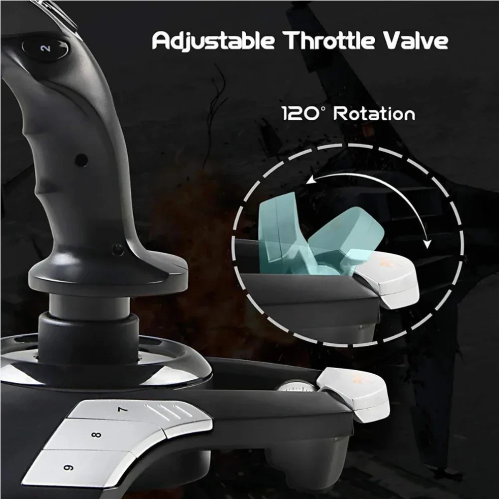 PXN-F16 Flight Joystick for PC-Black - Image 5