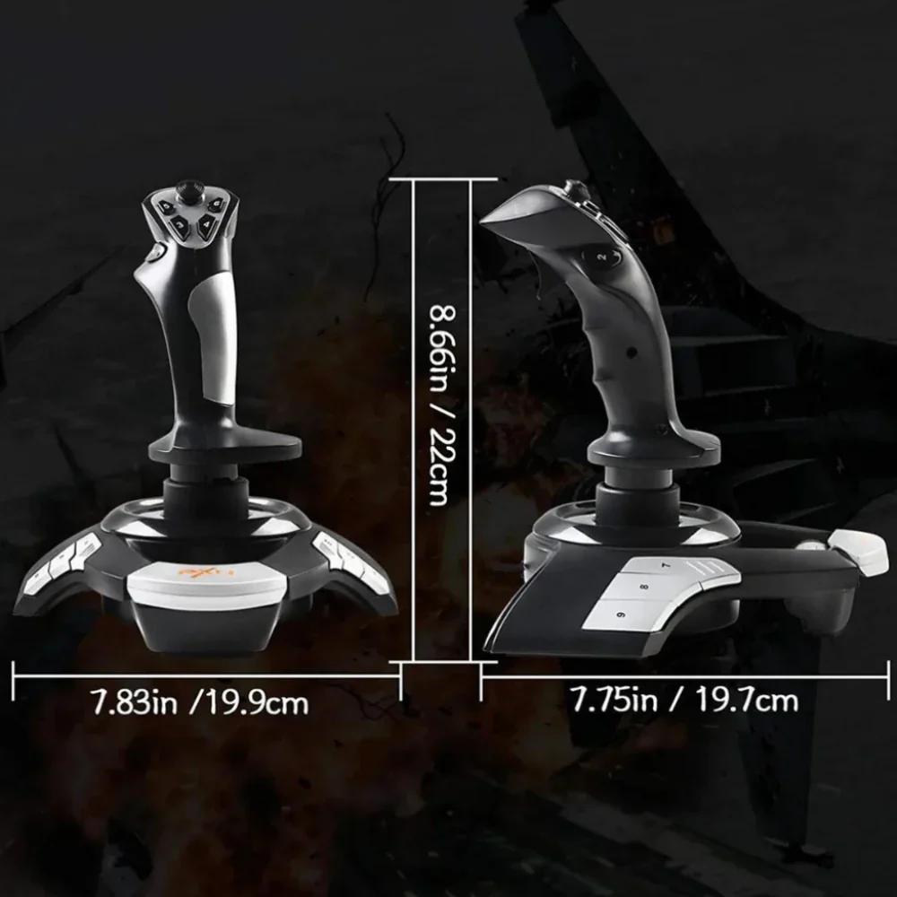 PXN-F16 Flight Joystick for PC-Black - Image 7