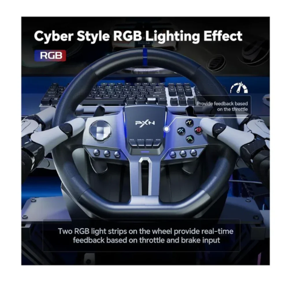 PXN V9 GEN2 Racing Wheel for Xbox PC PS4 Switch - 270/900 Wheel Pedals Shifter - Image 16