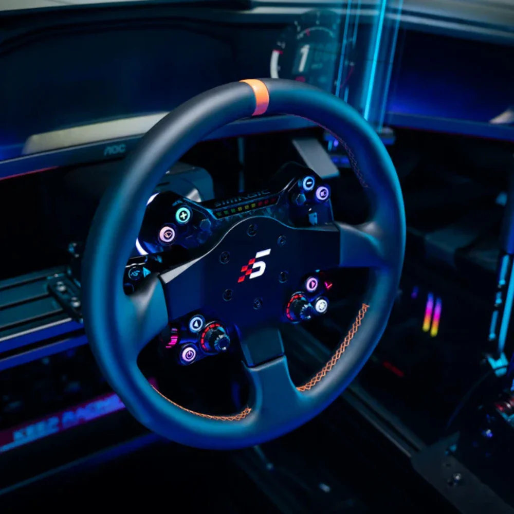 Simagic Neo X-330T | Round Leather All Purpose Wheel - Image 3