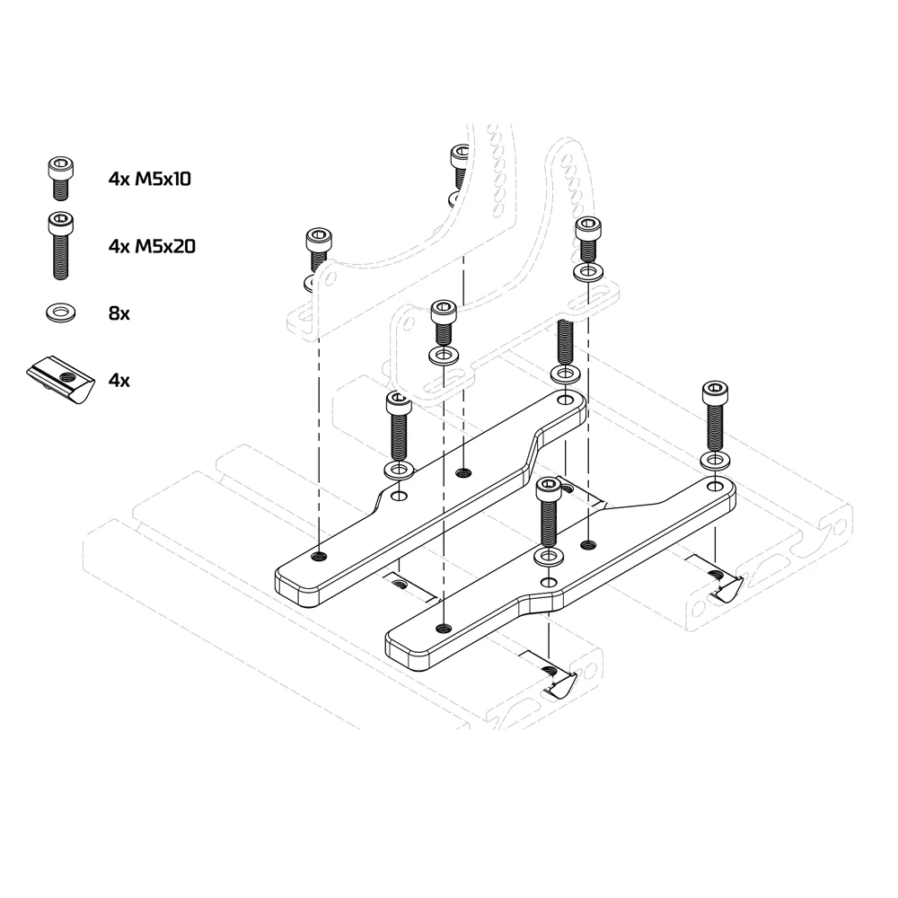 Simucube ActivePedal Baseplate Mount for Heusinkveld Sprint Pedals - Image 3