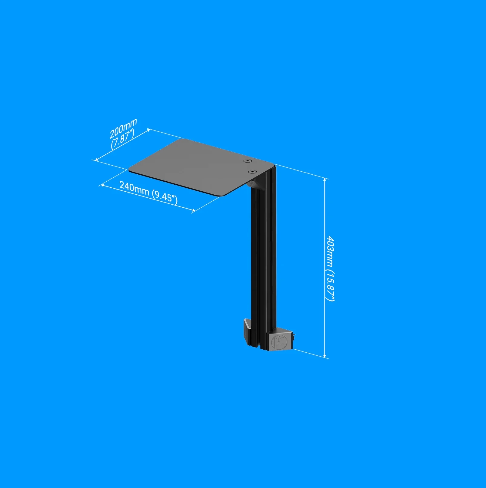 Trak Racer Computer Mouse Shelf inc. 40x40mm Profile/Brackets - Image 3