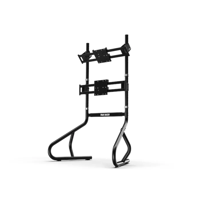 Trak Racer Freestanding Dual Monitor Stand (2" Tubular) - up to 80" Display