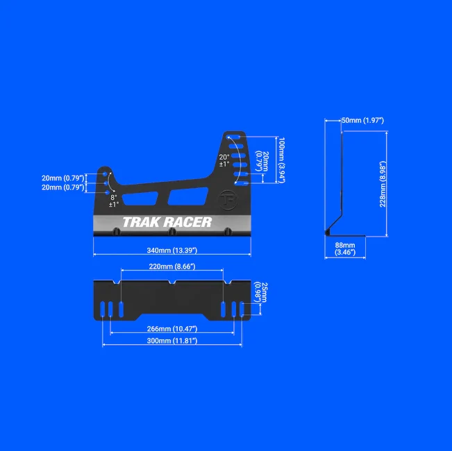 Trak Racer Seat Bracket for GT/Formula Seating Position - Image 5