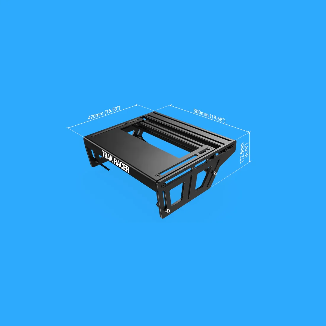 Trak Racer Universal TR-One Pedal Mounting System including Mounting Profile and Heel Rest - Image 4